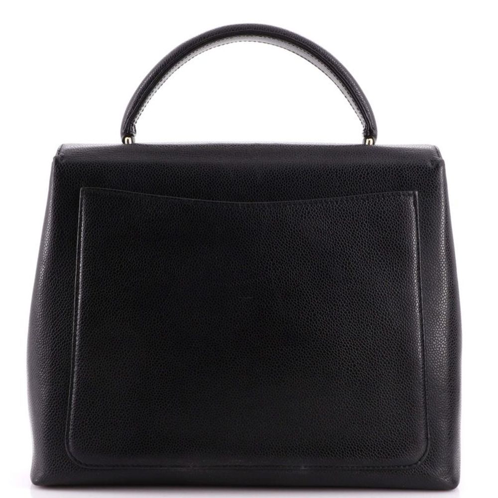 Chanel Vintage Classic Top Handle Flap Bag Caviar Jumbo Black - Picture 3 of 8